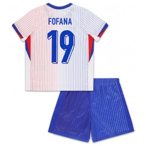 Frankrig Youssouf Fofana #19 Udebanesæt Børn EM 2024 Kort ærmer (+ korte bukser)